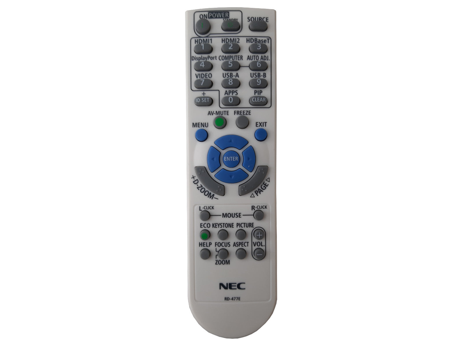 NEC original remote control RD-477E, 7N901171, 7N901261, RMT-PJ39 - RD-472E, 393004710 - Bild 1