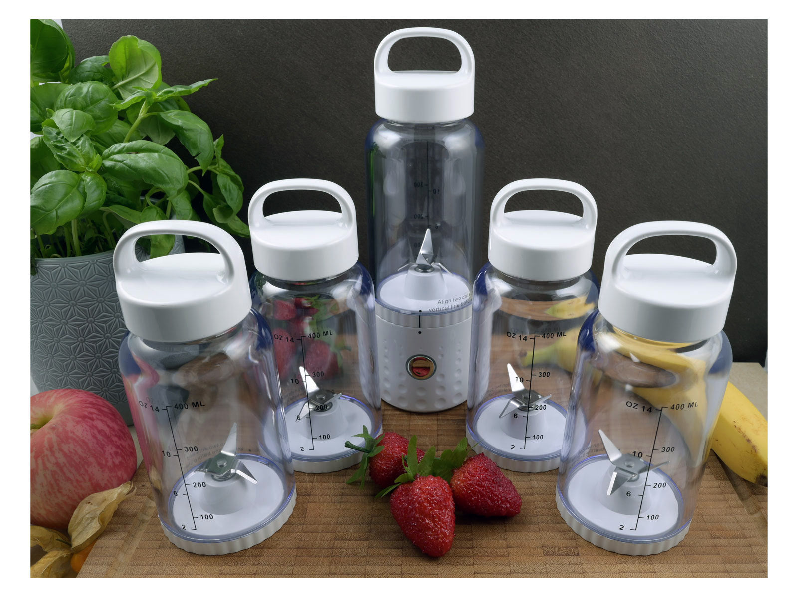 vitaliano portable smoothie maker to go, 500ml, exchangeable bottle, USB, dishwasher-safe, lightweight blender for freshness on the go - Bild 2