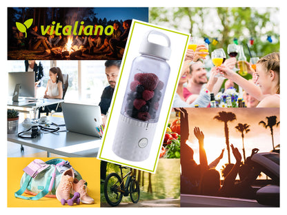 vitaliano portable smoothie maker to go, 500ml, exchangeable bottle, USB, dishwasher-safe, lightweight blender for freshness on the go - Bild 6